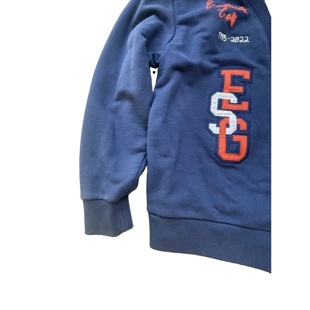 Jordan x Eastside Golf Cardigan Sweater Navy Men's Large Heavyweight Chenille